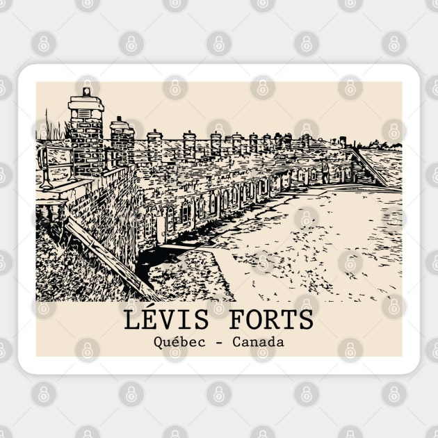 Lévis Forts - Québec Magnet by Lakeric